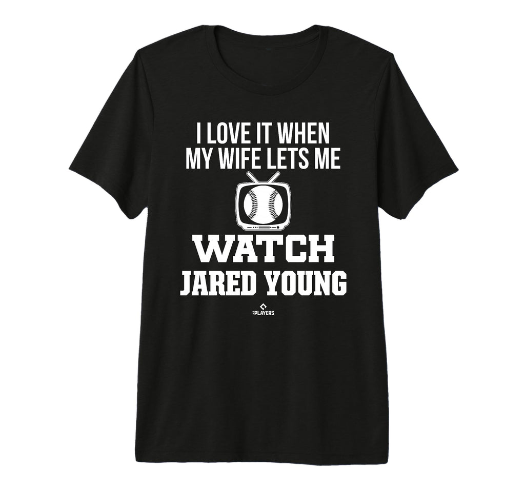 My Wife Lets Me Watch Jared Young T-Shirt - Minimalist Print for Adults