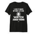 My Wife Lets Me Watch Jared Young T-Shirt - Minimalist Print for Adults