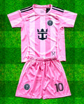 Lionel Messi Miami Home Kids Soccer Jersey Pink Set Football Youth Toddler