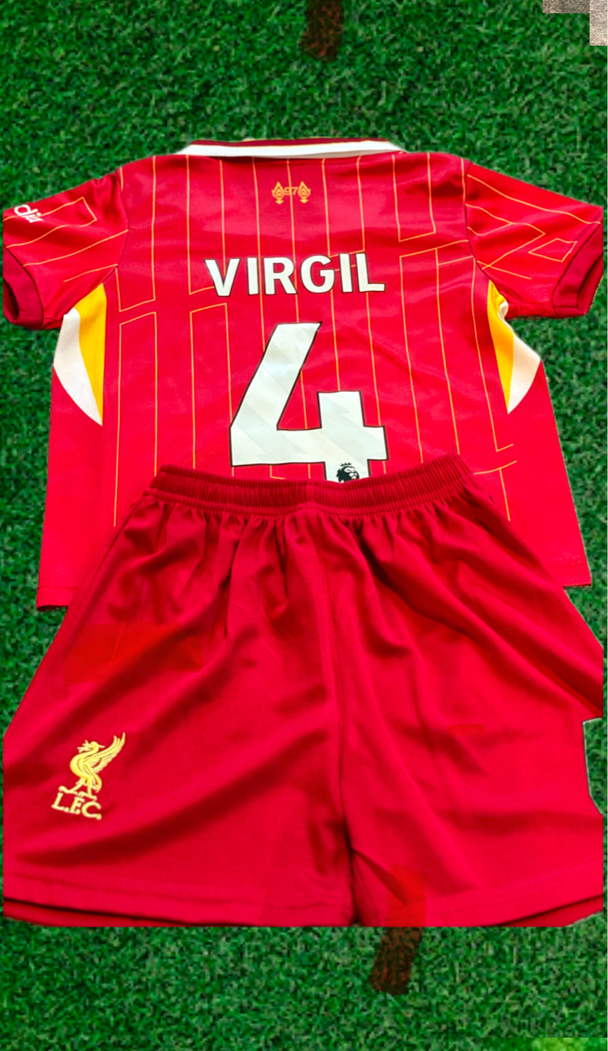 Virgil van Dijk Liverpool Kids Jersey Set Soccer Football Toddler Youth Tshirt