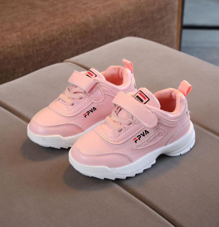 Boys Girls Fashion Sneakers Baby/Toddler/Little Kids Leather Trainers Children School Sport Shoes Soft Running Shoes