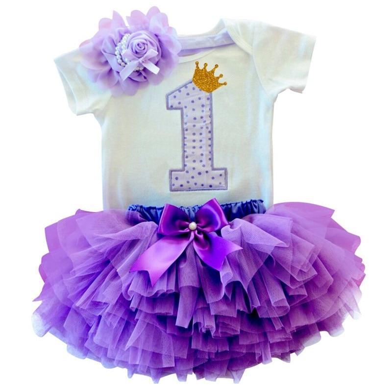 New Trend Dress For Baby Girls First 1st Birthday Baby Clothing Toddler Summer Clothes For Birthday Party