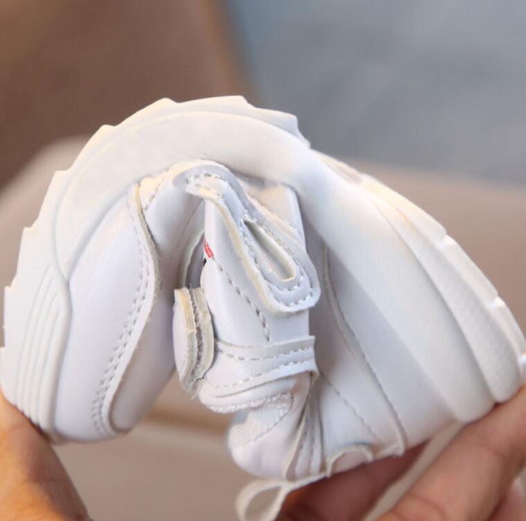 Boys Girls Fashion Sneakers Baby/Toddler/Little Kids Leather Trainers Children School Sport Shoes Soft Running Shoes