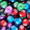 Christmas Snowflakes Acrylic Beads