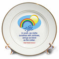 3dRose in Youth, we Clothe Ourselves with Rainbows... Ralph Emerson Quote - Plates (cp_339533)
