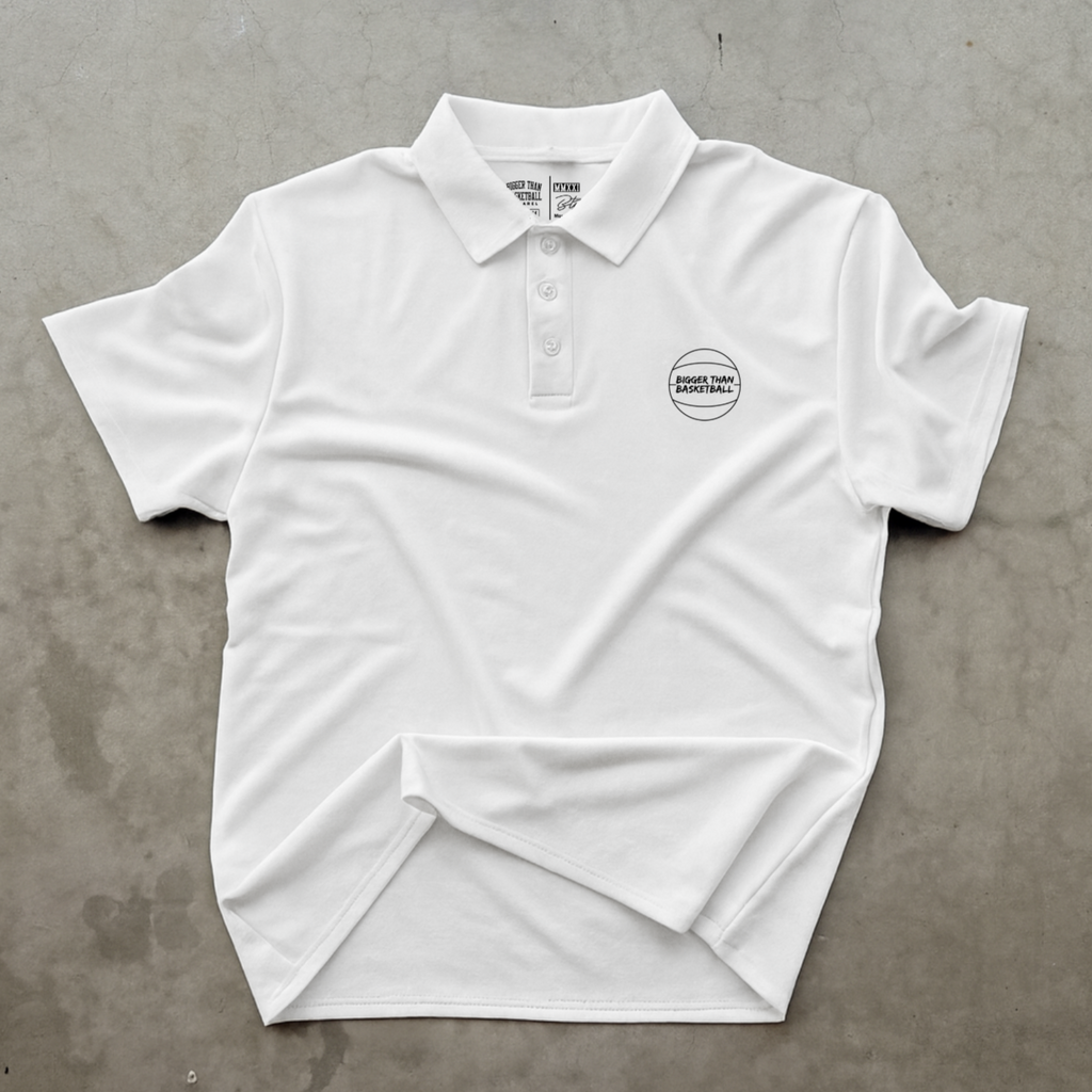 Bigger Than Basketball - Polo - White