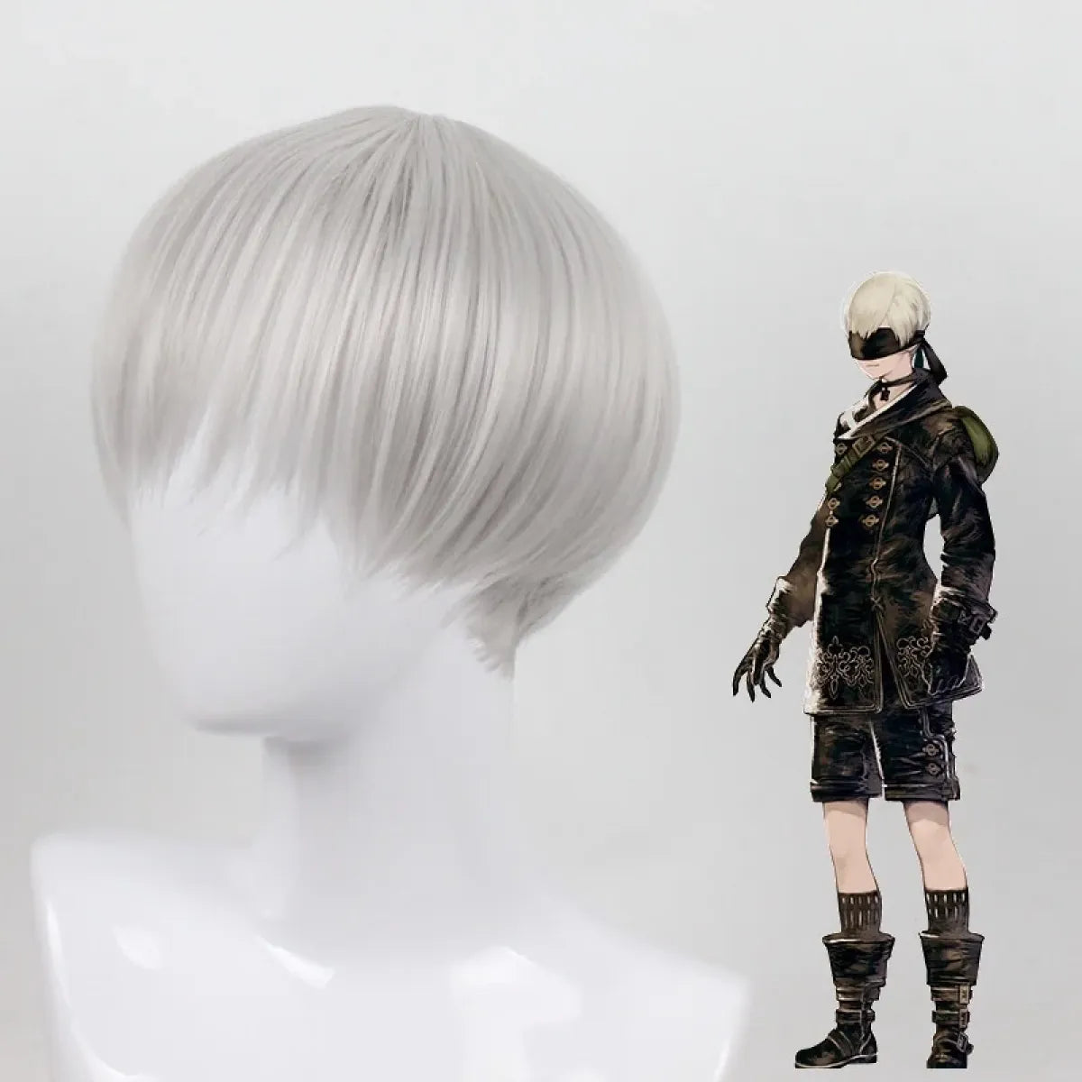 NieR: Automata 9S & 2B Cosplay Costume with Wig and Accessories