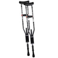 Adjustable Spring Cushion Crutches Perfect for Sports Injuries and Travel - Heights 4'7" to 6'6" - Adjust to 22" for Travel - Choice of Colors